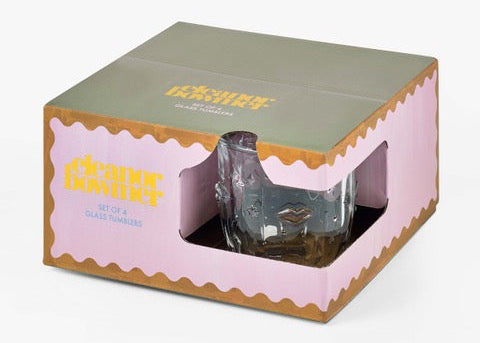 Eleanor Bowmer Lips & Stars Set of 4 Tumblers