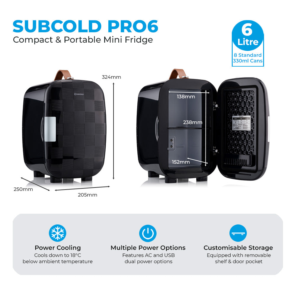 Subcold Pro Mini Fridge - 6L