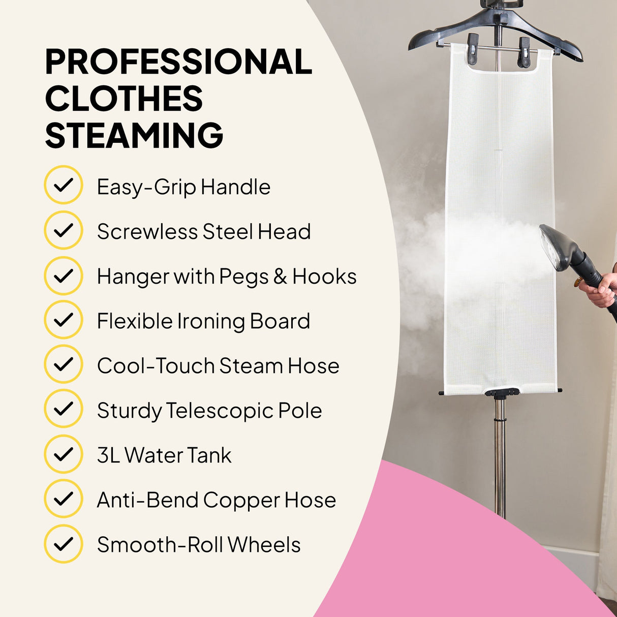 Fridja F1200 Clothes Steamer Pro - 2200W
