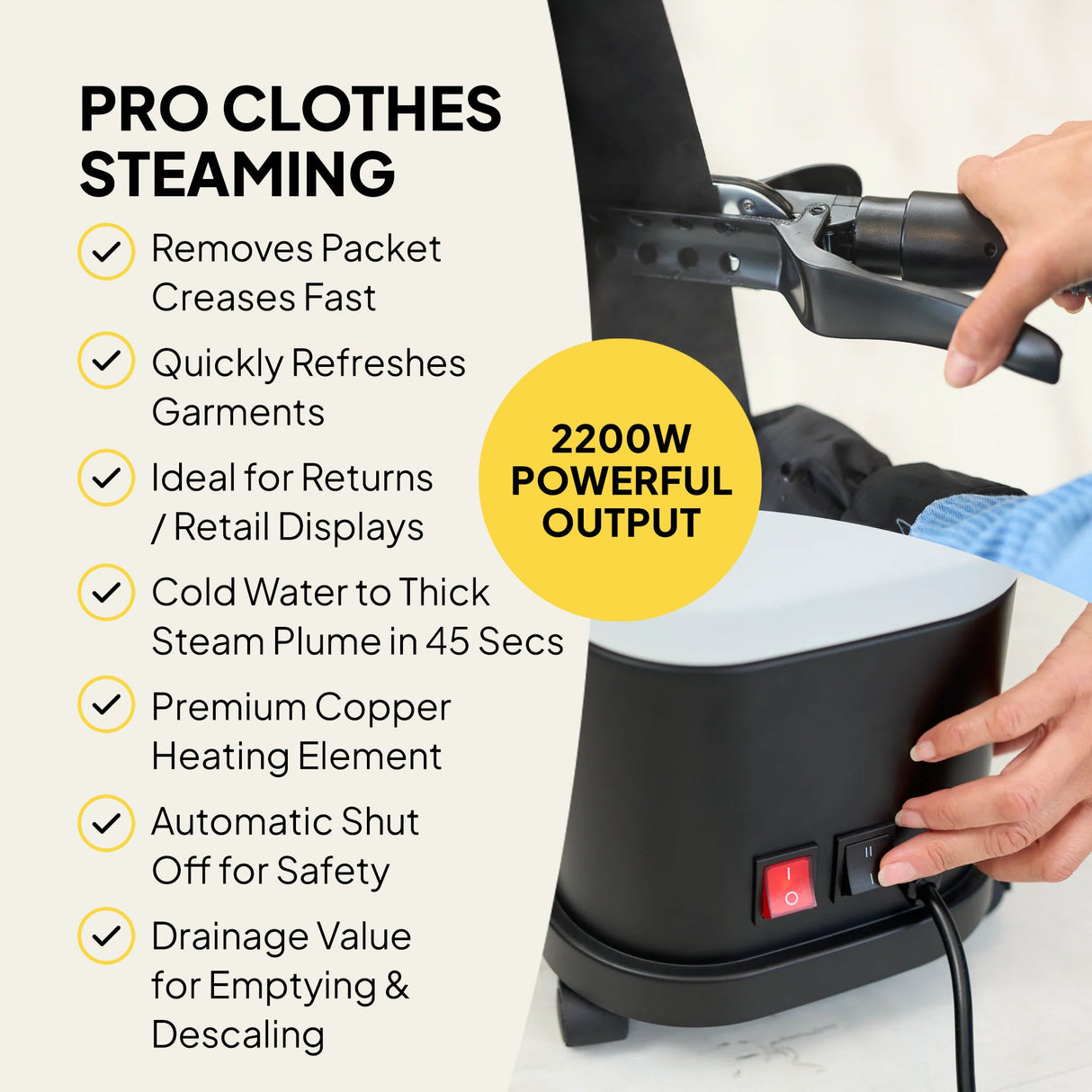 Fridja F1600 Commercial Clothes Steamer