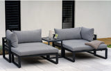 MINT Outdoor Santorini Grey 4 Seater Modular Aluminium Lounge Set