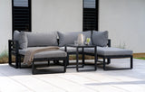 MINT Outdoor Santorini Grey 4 Seater Modular Aluminium Lounge Set