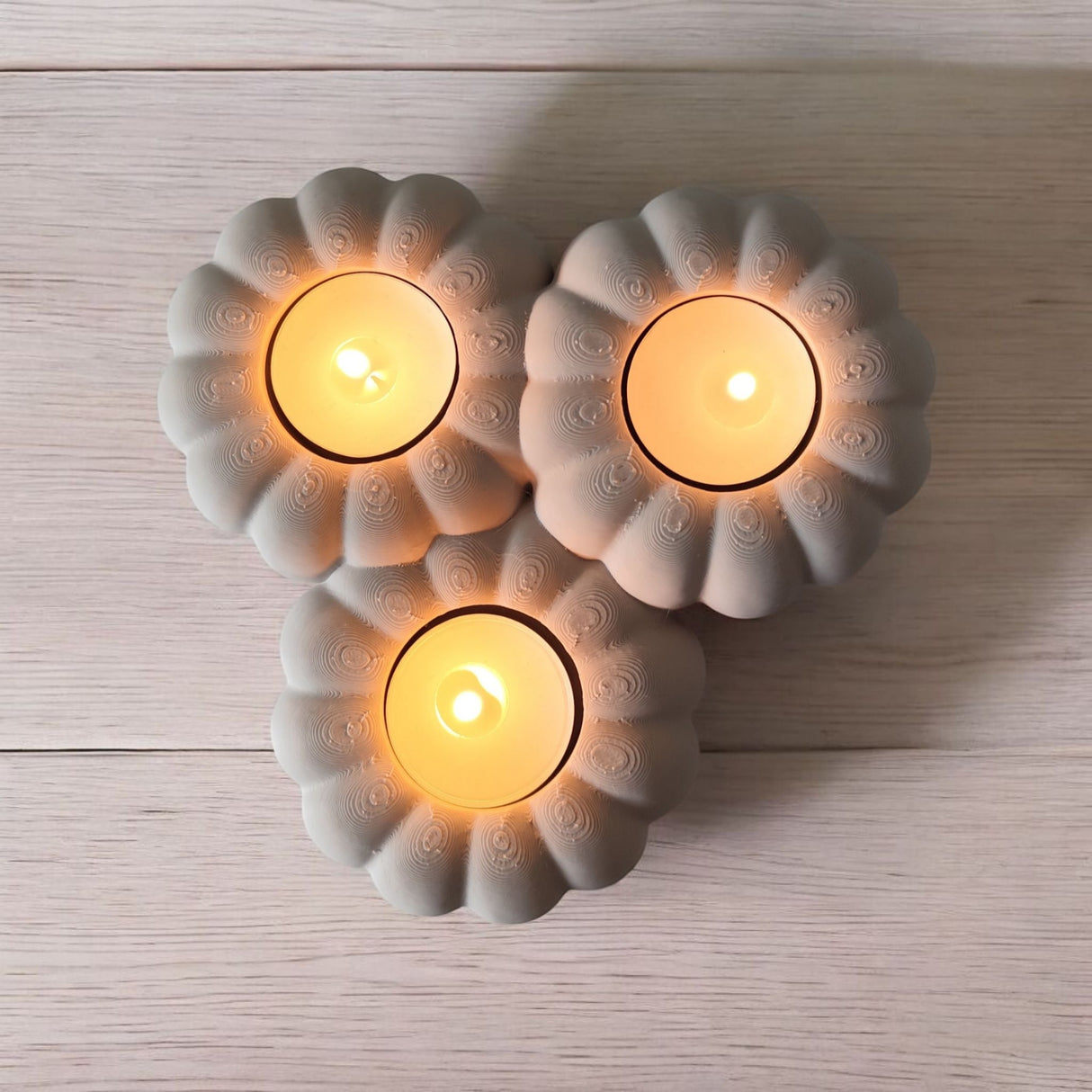 Filamora Studios Autumn Pumpkin Tealight Holder Triple