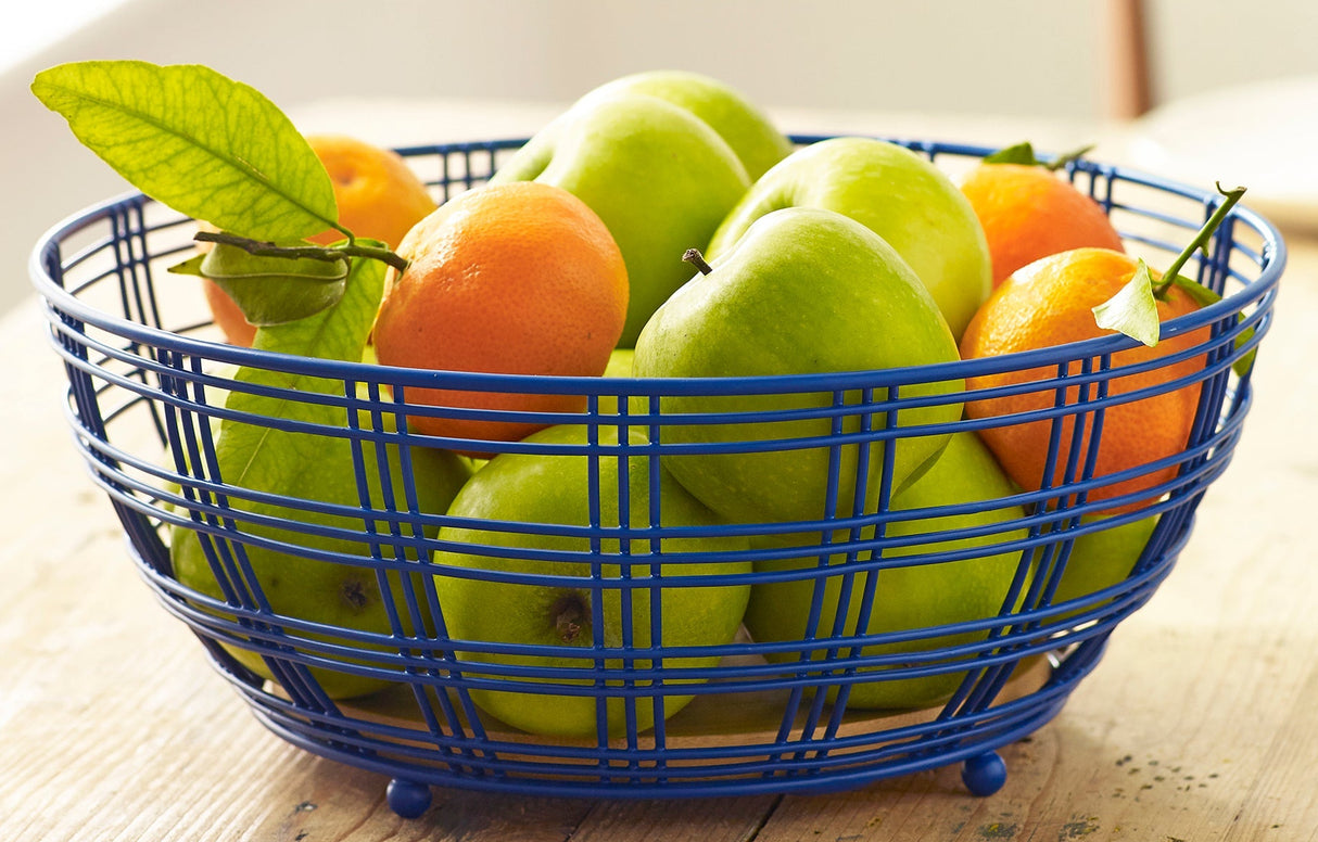 Sur La Table Blue Wire Fruit Bowl
