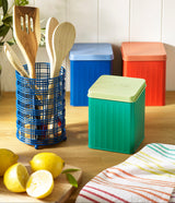Sur La Table Blue Wire Utensil Pot