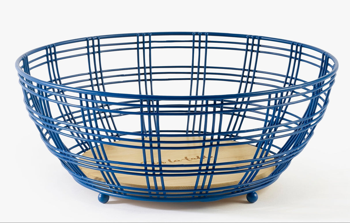 Sur La Table Blue Wire Fruit Bowl