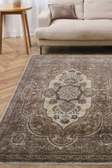 The Rugs Raja Medallion Vintage Rug Brown | Classic Heritage