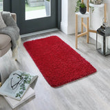 Washable Red Shaggy Rug - The Rugs