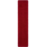 Washable Red Shaggy Rug - The Rugs