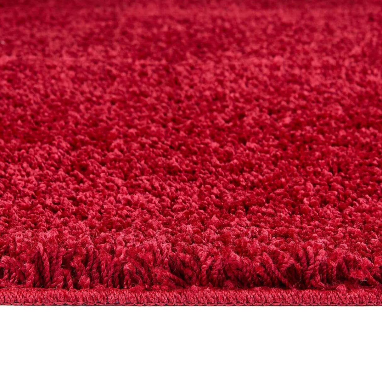 Washable Red Shaggy Rug - The Rugs