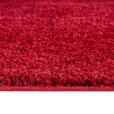 Washable Red Shaggy Rug - The Rugs