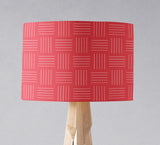 Shadowbright Red and White Lines Lampshade, Ceiling or Table