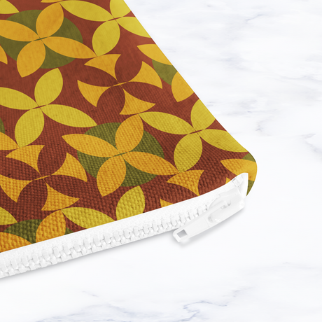 Shadowbright Brown and Green Retro Make Up Bag - 24cm x 19cm