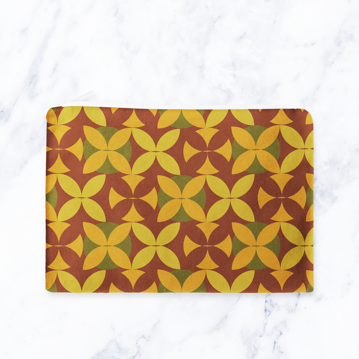 Shadowbright Brown and Green Retro Make Up Bag - 24cm x 19cm