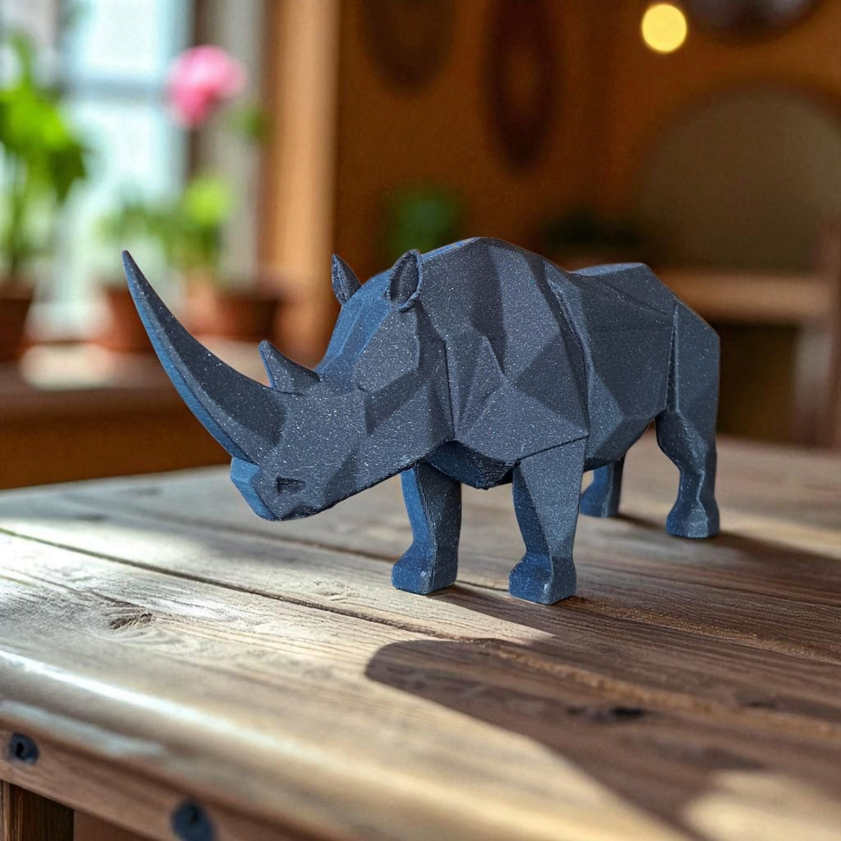Filamora Studios 3D Printed Rhino Sculpture