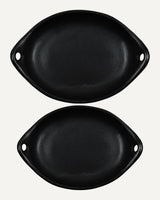 CasaLatina Chamba Black Clay Roasting Dish - Set of 2