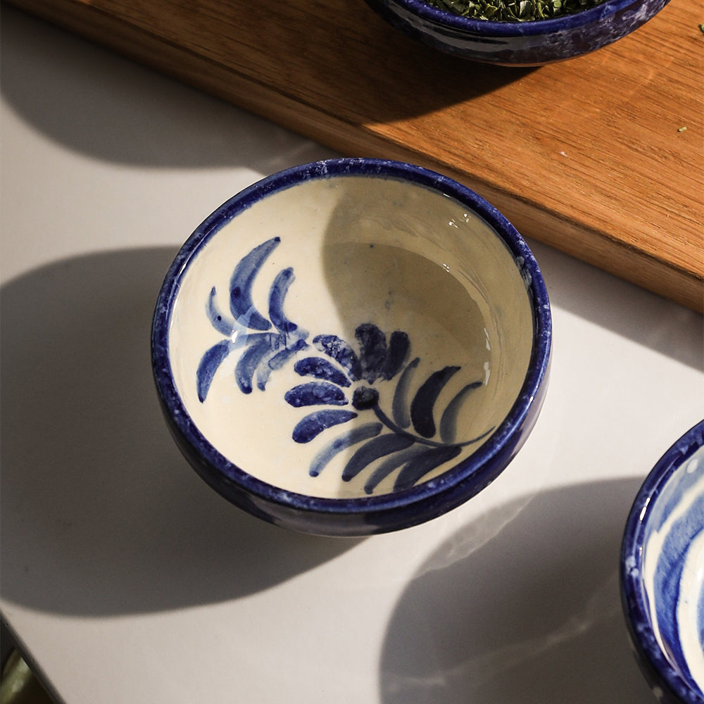 Handcrafted Olive Ceramic Dip Bowl