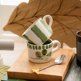 Selbrae House Flora Stripe 2 Ceramic Espresso Cups