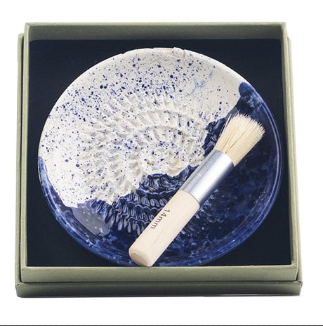 Selbrae House Wave Ceramic Garlic Grater & Brush Set