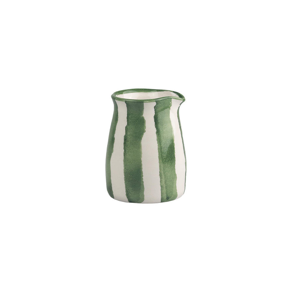 Selbrae House Green Stripe Small Ceramic Jug