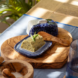 Selbrae House Wave Mini Ceramic Butter Dish & Knife Set
