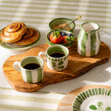 Selbrae House Green Stripe Ceramic Espresso Cup
