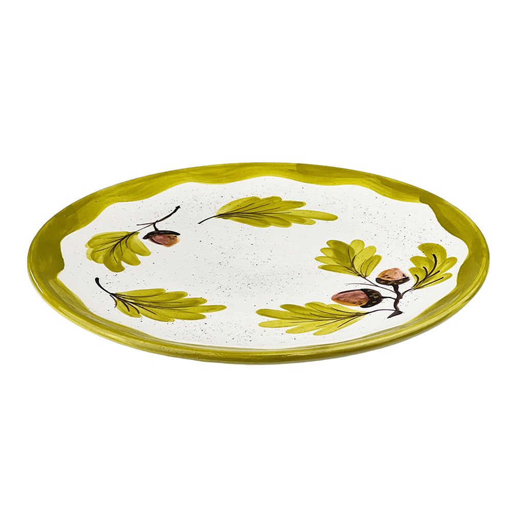 Selbrae House Autumn Acorns Ceramic Round Serving Platter