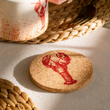 Selbrae House Red Lobster Single Cork Coaster