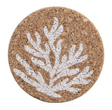 Selbrae House White Coral Single Cork Drink Coaster