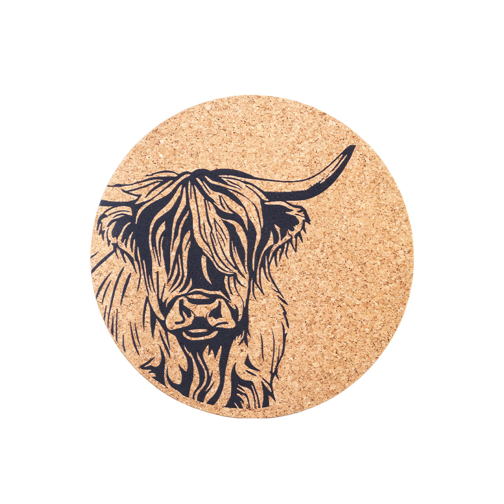 Highland Cow Selbrae House Cork Pot Stand