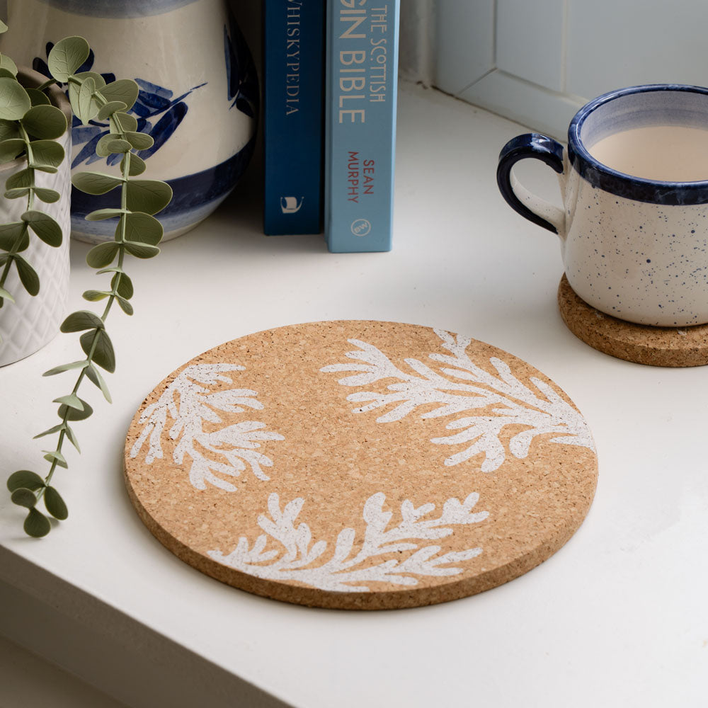 Selbrae House White Coral Cork Pot Stand