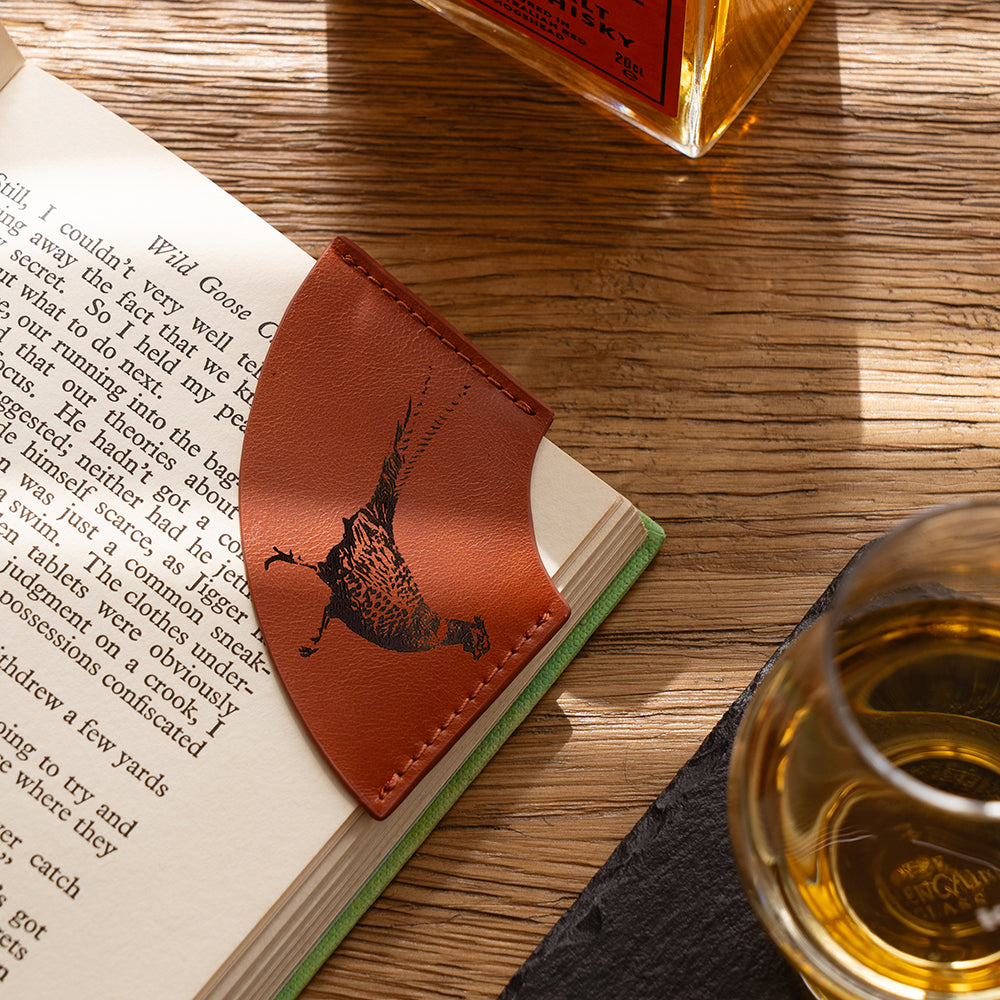 Selbrae House Pheasant Leather Corner Bookmark