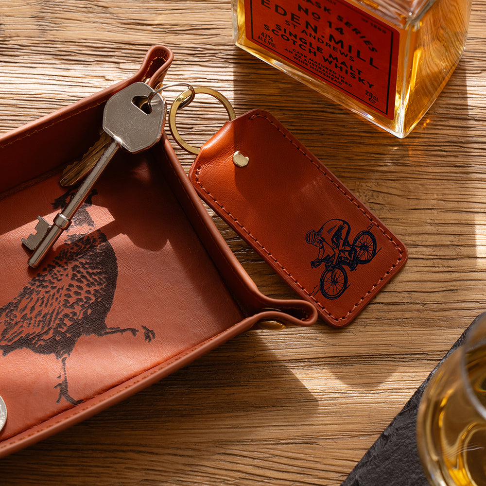 Selbrae House Cycling Leather Keyring