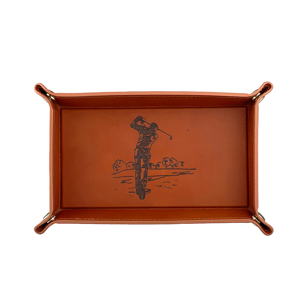 Selbrae House Golf Leather Trinket Tray