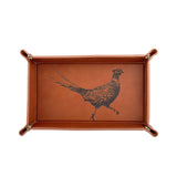 Selbrae House Pheasant Leather Trinket Tray