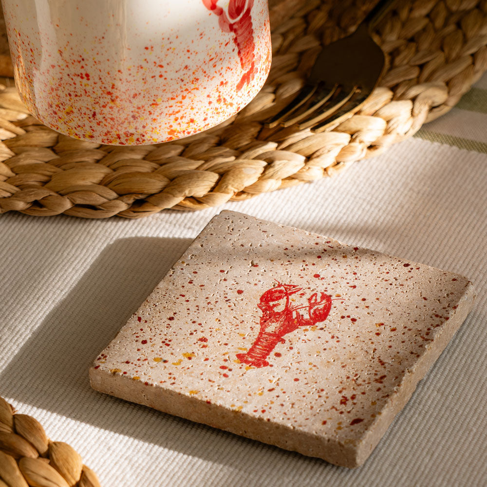 Selbrae House Red Lobster Single Stone Coaster