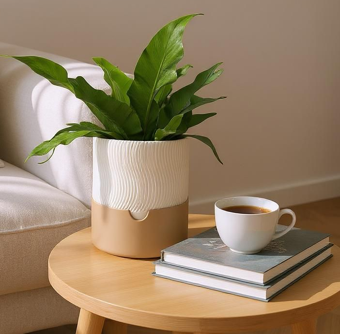 Filamora Studios Ribbed Self-Watering Planter - Set of 2