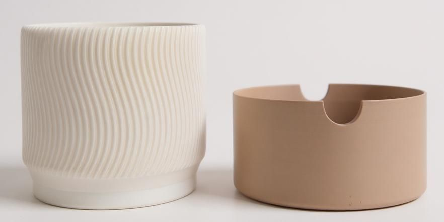 Filamora Studios Ribbed Self-Watering Planter - Set of 2