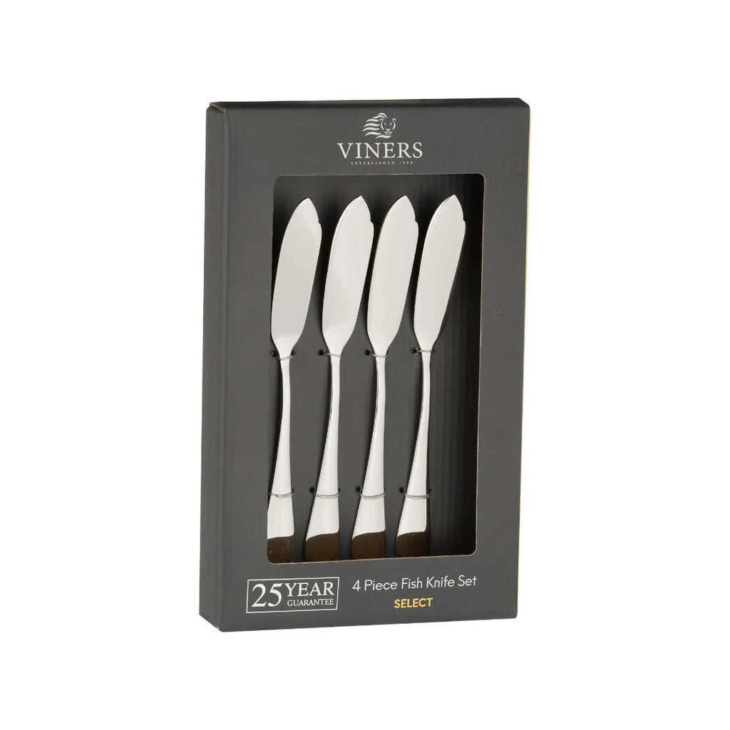 Viners Select 18/0 Stainless Steel Fish Knife Set Giftbox , 4pcs