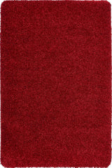 Washable Red Shaggy Rug - The Rugs
