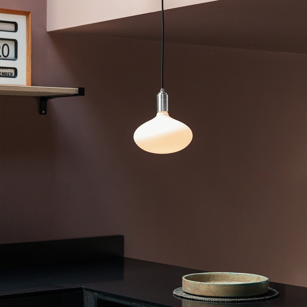 Tala Oval II Plug-In Pendant Light in Stainless Steel