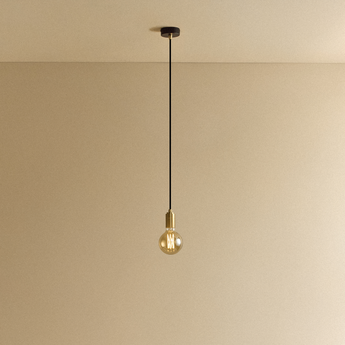 Tala Elva Pendant Light with Tinted Glass in Brass