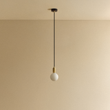 Tala Porcelain II Pendant Light in Brass
