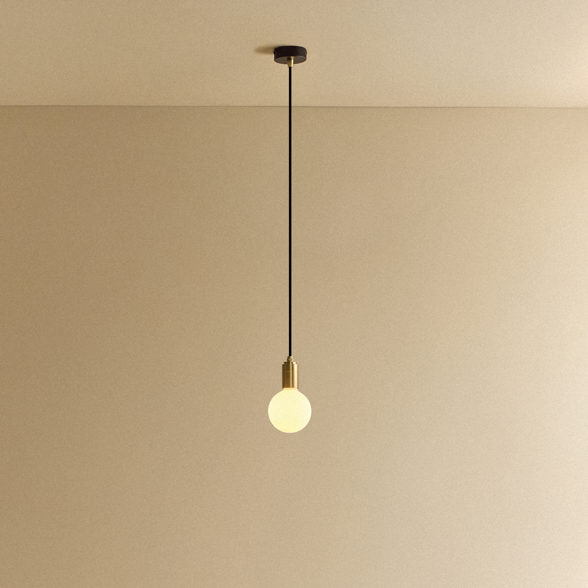 Tala Porcelain II Pendant Light in Brass