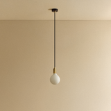 Tala Porcelain III Pendant Light in Brass