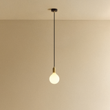 Tala Porcelain III Pendant Light in Brass
