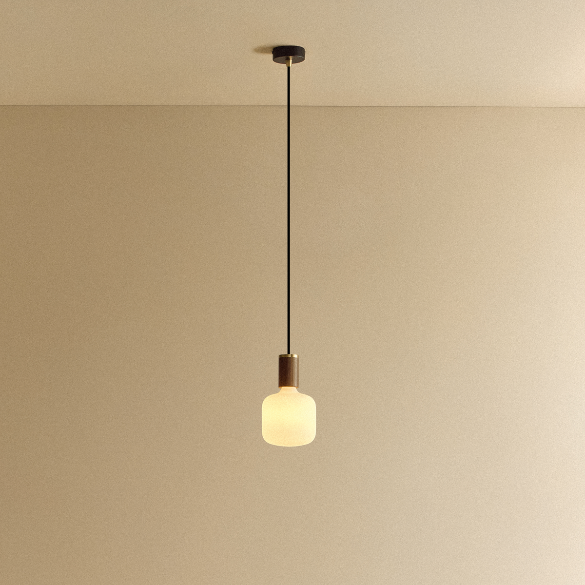 Tala Oblo Pendant Light in Walnut