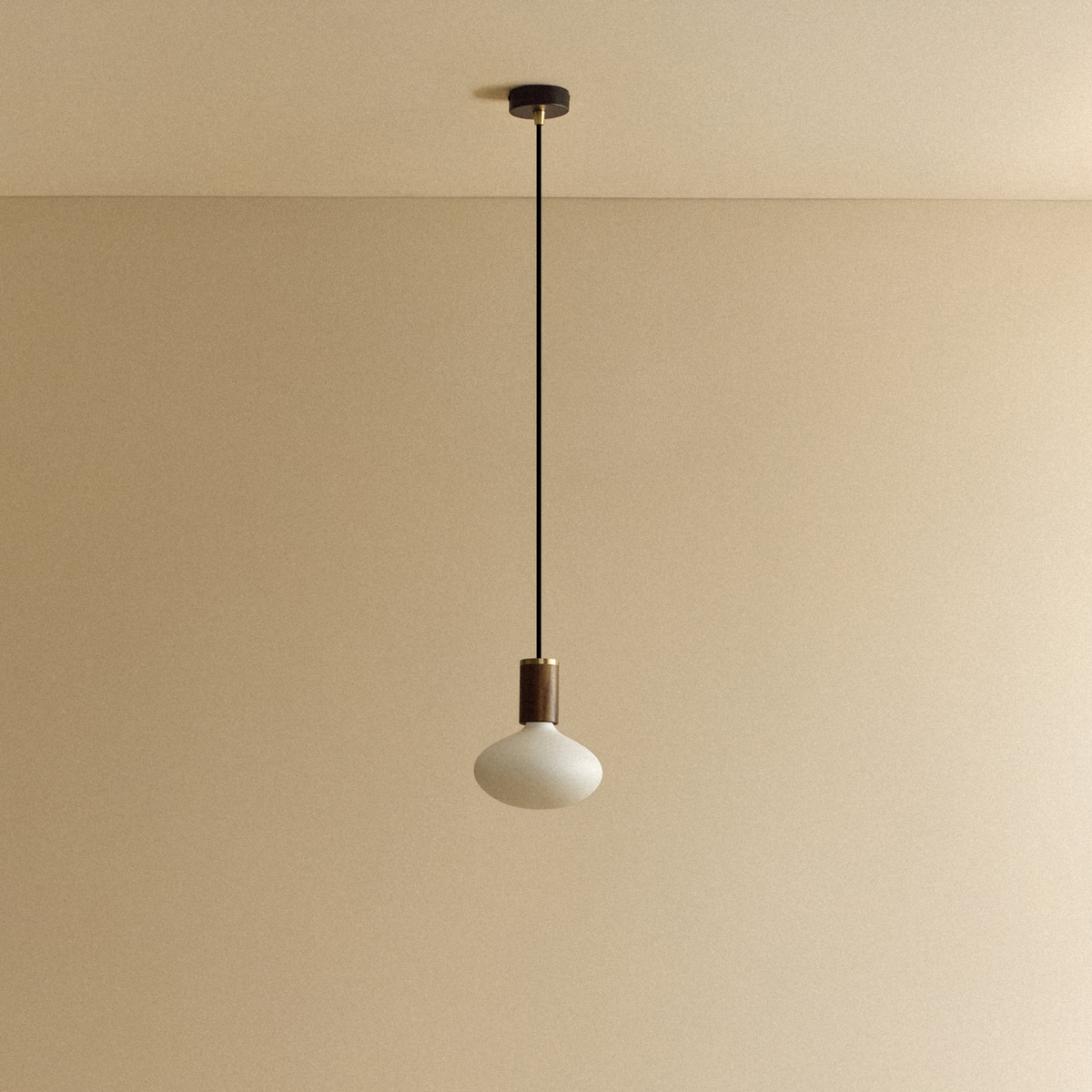 Tala Oval Pendant Light in Walnut