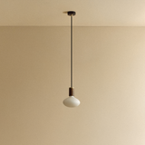 Tala Oval Pendant Light in Walnut