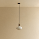 Tala Oval Dim to Warm Pendant Light - Walnut